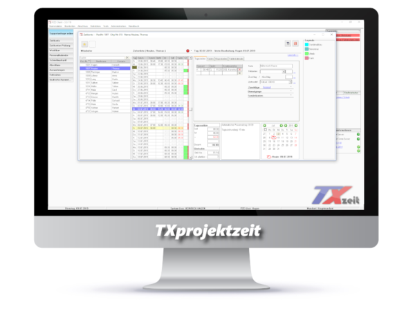 Monitor Screenshot Projektzeit